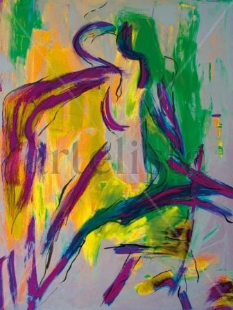 Bailarina en azul_verde_lila 2015 