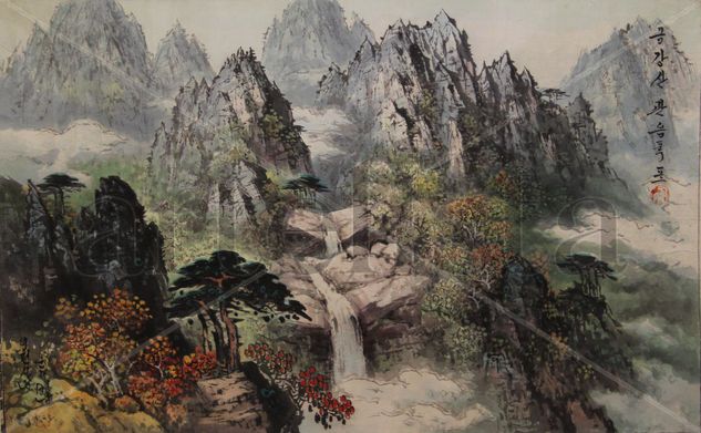 Ejemplo pintura coreana Óleo Lienzo Paisaje