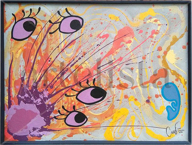 El color de la bienvenida - Periodo Singular Acrylic Canvas Figure Painting