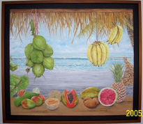 Playa y frutas