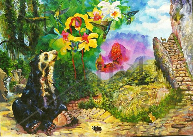 Flora y Fauna en el Santuario de Machupicchu - Artista Efrain Aranibar 