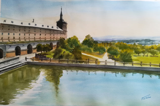 Monasterio de El Escorial Watercolour Paper Landscaping