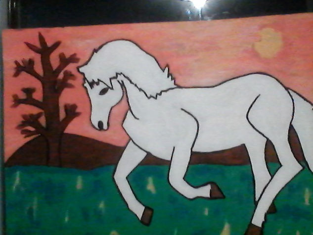 caballo blanco Watercolour Paper Landscaping