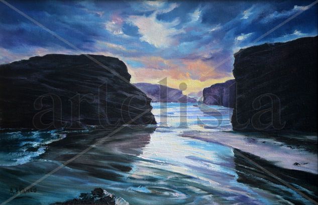 Amanecer Oil Canvas Marine Painting