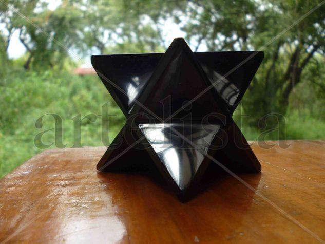 kundalini Star carved obsidian Merkaba star energy meditation chakras Stone Figurative