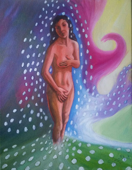 Fluidez Acrylic Canvas Figure Painting