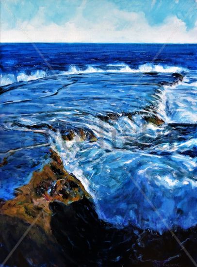 Cala de Torrevieja II Acrylic Canvas Marine Painting