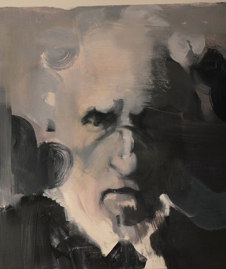 Santiago Ramón y Cajal Oil Paper Portrait