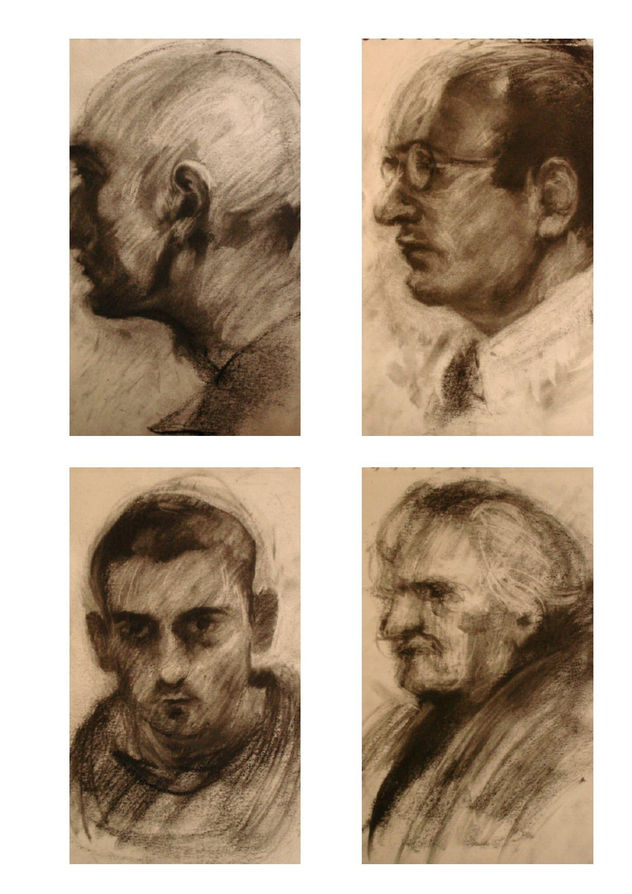 lote XIX_cuatro retratos a sanguina
