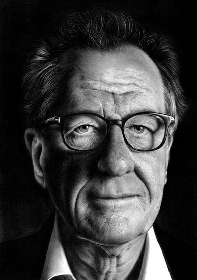 Retrato de Geoffrey Rush Graphite