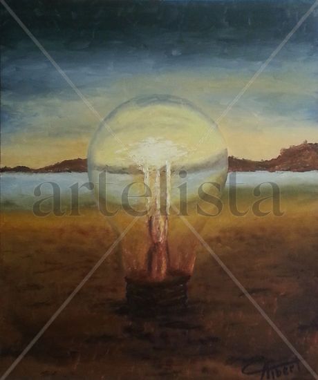 Crepúsculo artificial Oil Canvas Landscaping