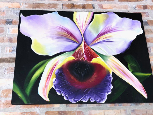 orquidea Oil Canvas Floral Painting