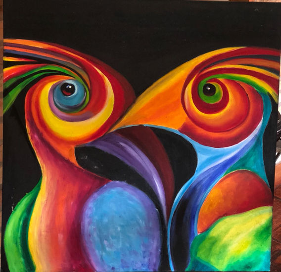 pajaros abstractos Oil Canvas Others