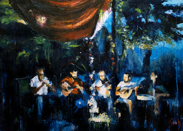 Music light Oil Canvas Landscaping