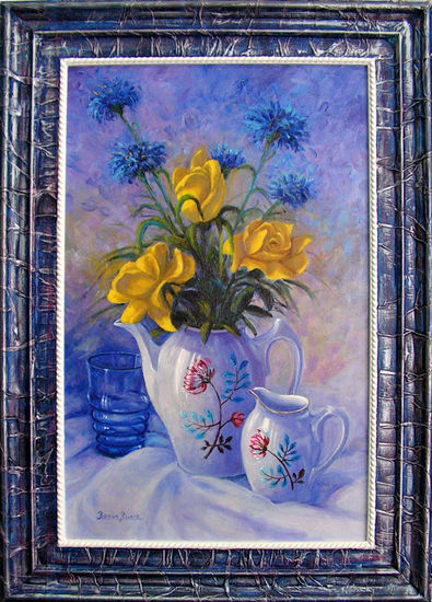 ROSA AMARILLA Oil Canvas Still Life Paintings