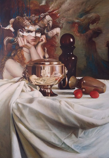 Bodegón de Medusa Oil Canvas Figure Painting