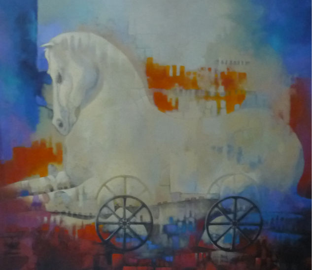 little horse Oil Canvas Figure Painting