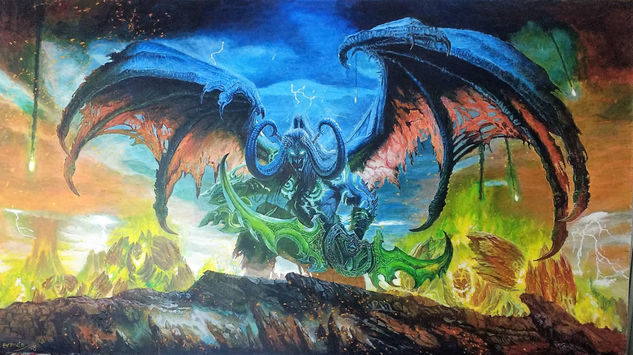 Illidan   (pintura de encargo) Óleo Lienzo Figura