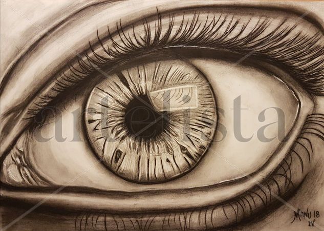 MIRADA DE GRAFITO Graphite Paper Figure Painting