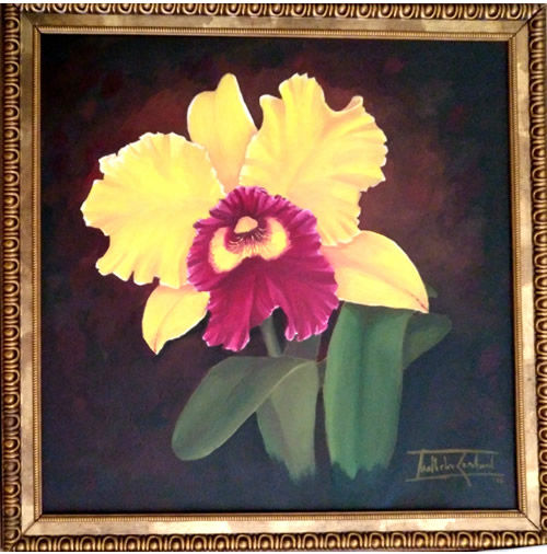 Cattleya 101 Oil Canvas Floral Painting