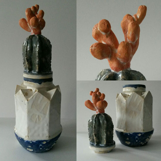 Crafted Cactus Pottery Figurative