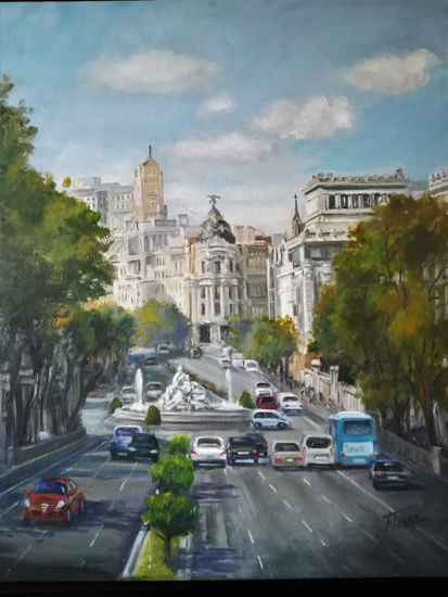 Calle de Alcala Oil Canvas Landscaping