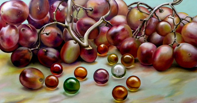 Agüitas con las uvas Oil Canvas Still Life Paintings