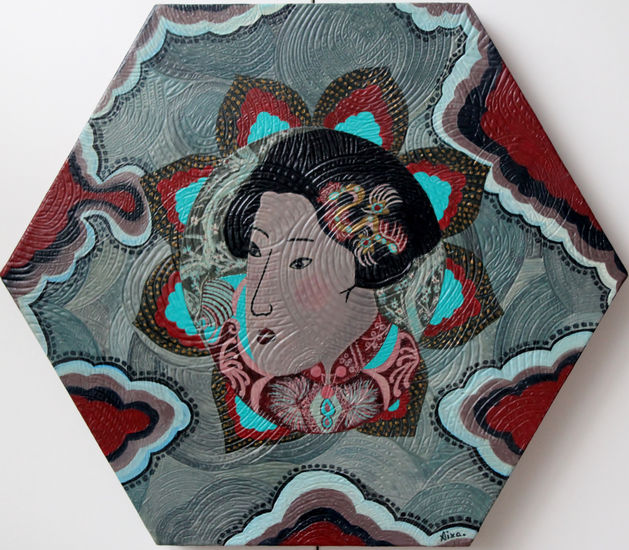 Geisha Acrylic Canvas Portrait