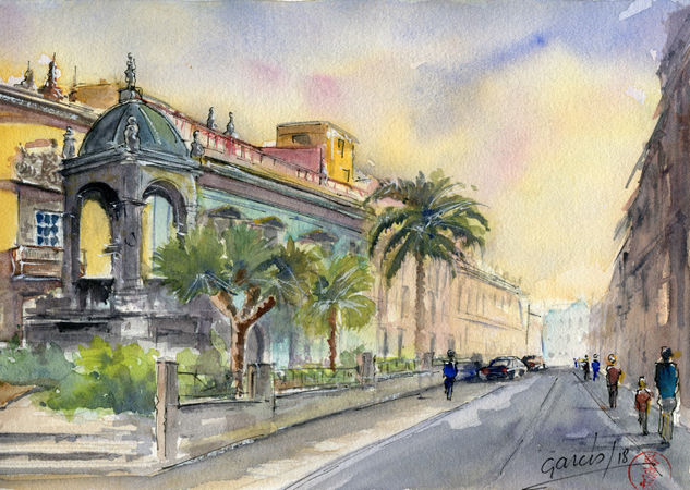 Plaza espiritu santo. Las Palmas Watercolour Card Others