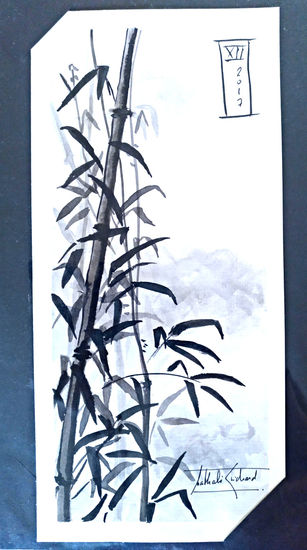 Bambu jungle Tinta Papel Paisaje