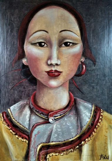 Princesa Kököchin Oil Canvas Portrait