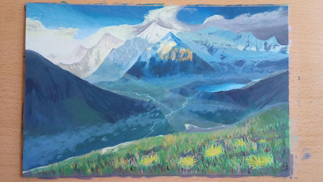 Montaña Solitaria Oil Paper Landscaping