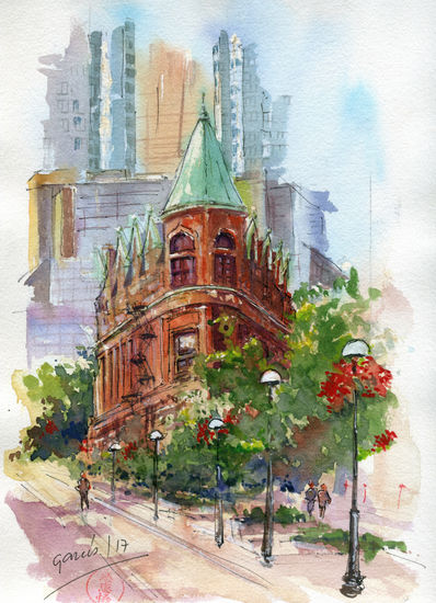 Una esquina en Toronto Watercolour Card Others