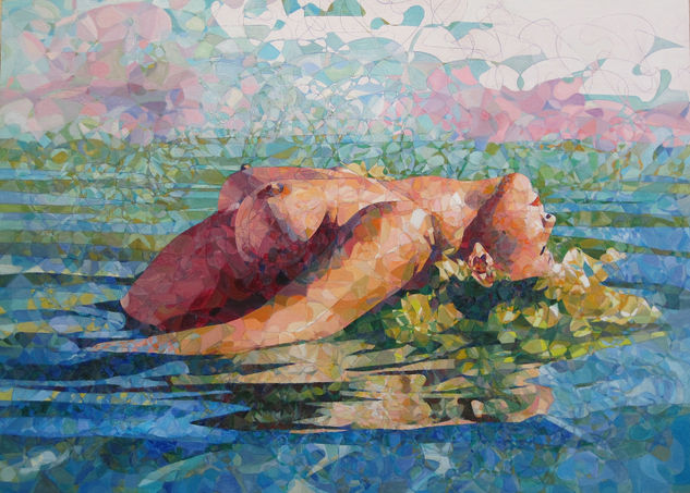 "NINFA" Oil Panel Nude Paintings