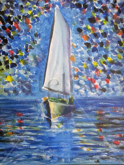 Velero Acrylic Canvas Marine Painting