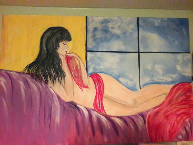 Meditacion Acrylic Canvas Nude Paintings