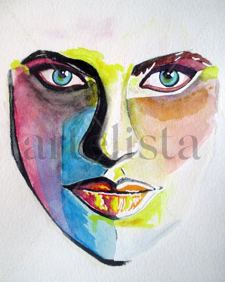 Retrato 5 Watercolour Paper Portrait