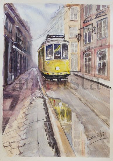 calles de Lisboa Watercolour Card Others