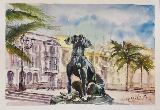 Las Palmas y sus plazas Watercolour Card Animals