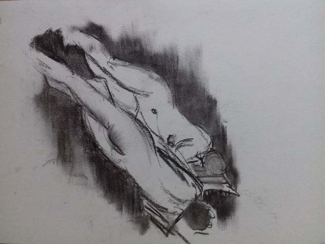 NUDE CHARCOAL ART DRAWING Charcoal