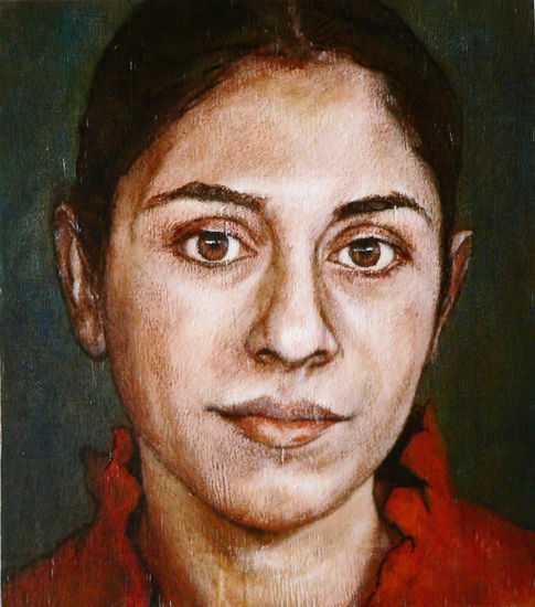 Grissel Óleo Tabla Retrato