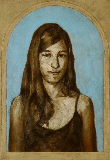 Nina Oil Panel Portrait