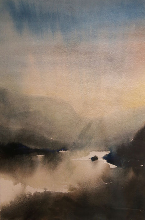 Lluvia en el lago