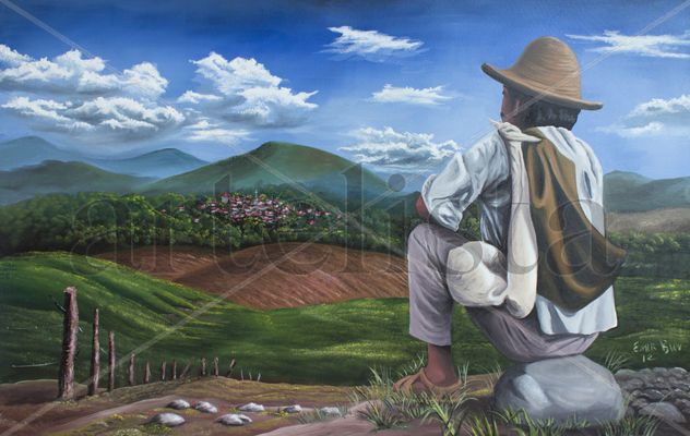 El descanso, basado en fotografía de Juan Rulfo