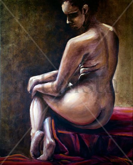 Pensamiento desnudo Óleo Lienzo Desnudos