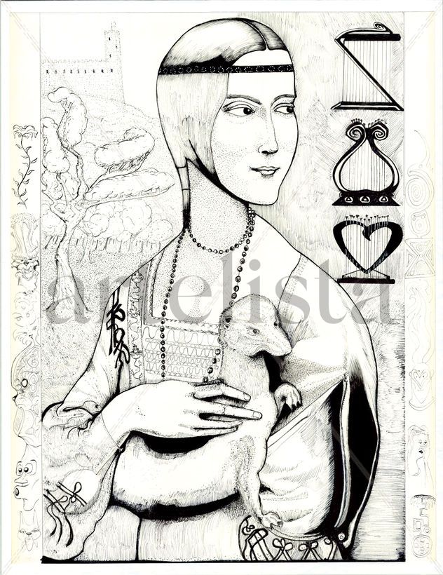 la dama del armiño Da Vinci tributo