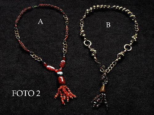 collares entretejidos con cadena