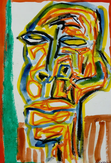 Retrato Salvaje. Media Mixta Papel Retrato