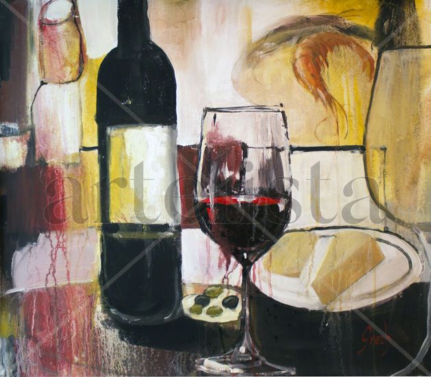 red wine Others Canvas Still Life Paintings