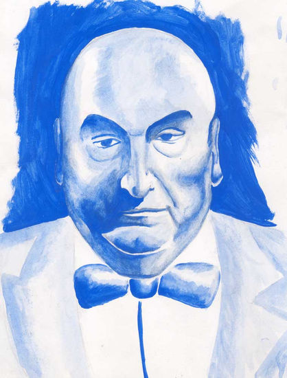 pablo neruda Watercolour Card Portrait